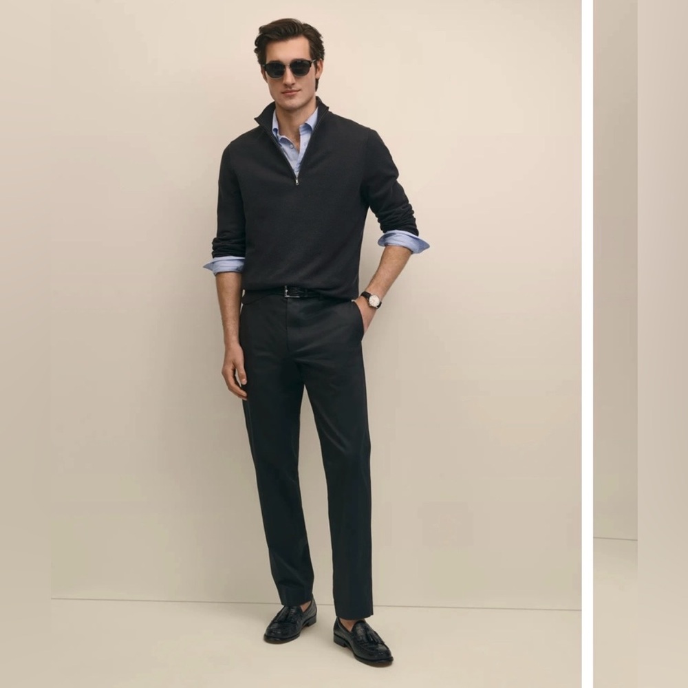 Brooks Brothers Men’s Lightweight Advantage Stretch Chino Size 42x34 in Black